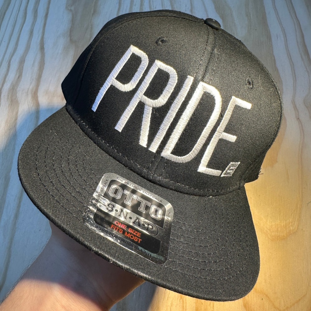 Human Rights Campaign Pride Snapback Hat Black HRC Embroidered Otto Cap OSFM